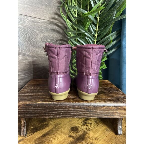 Sperry Women's Saltwater SeaCycled Nylon Duck Boots in Purple. Size 7. NWT! - Picture 5 of 14